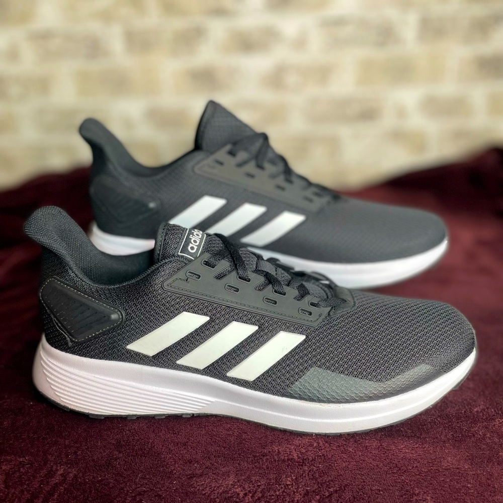 Adidas 10.5 Mens Cloudfoam Duramo Black Running Shoes/Sneakers, Ortholite